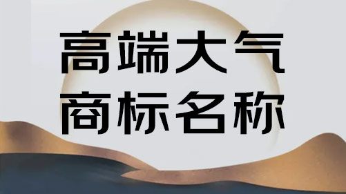 高端大气的商标名称大全